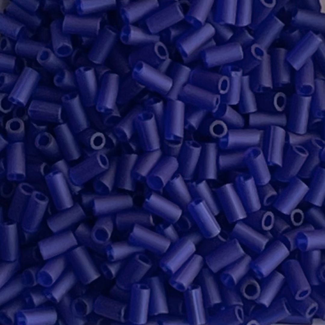 Bugle #1 3mm Transparent Frosted Cobalt - Image 1