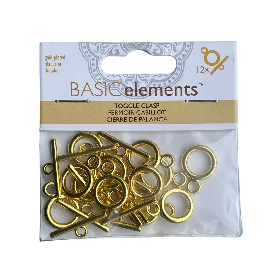 Cierre De Argolla y Palanca Gold Plate  x 12 Sets - Image 1