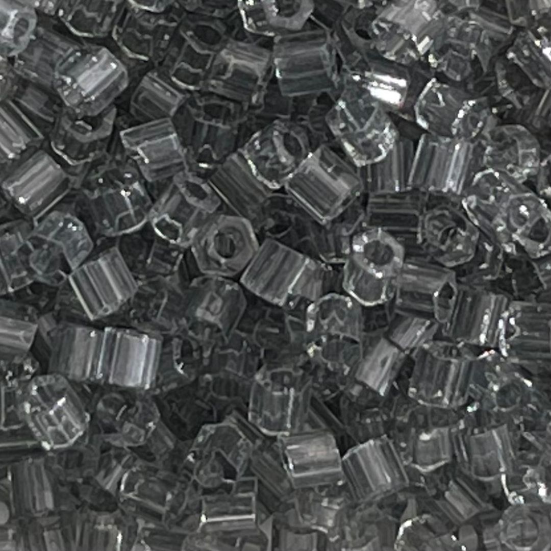 Toho Hexagon #8 Transparent Black Diamond - Image 1
