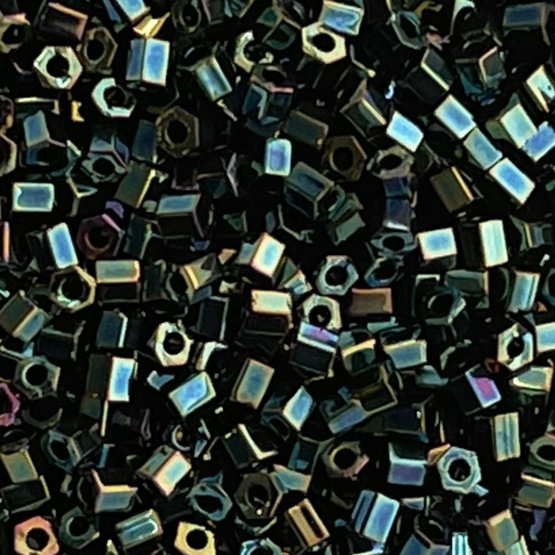 Toho Hexagon #11 Metallic Iris Green Brown - Image 1