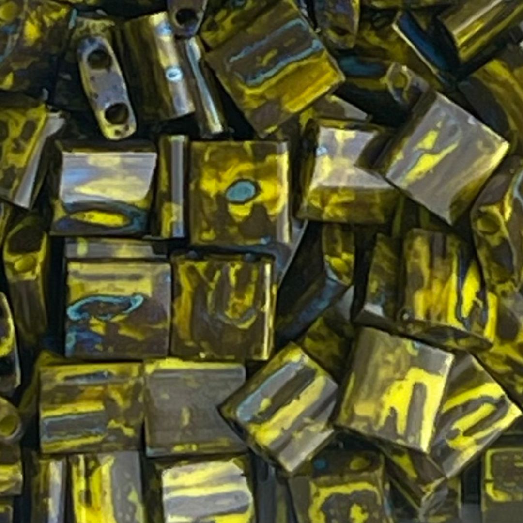 Tila Bead 5mm Picasso Opaque Yellow - Image 1