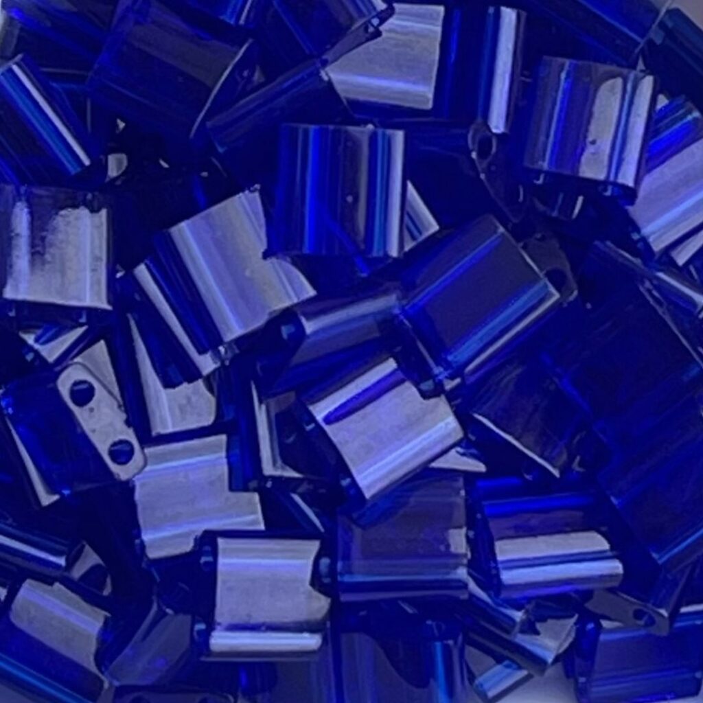 Tila Bead 5mm Transparent Cobalt