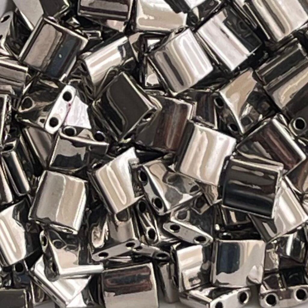 Tila Bead 5mm Palladium Plated