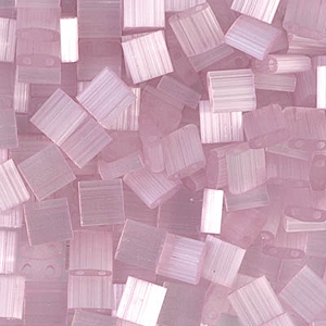 Tila Bead 5mm Pink Silk Satin