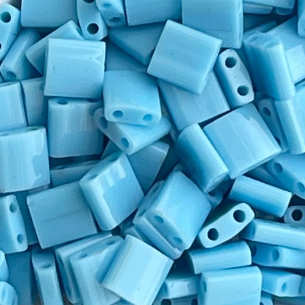 Tila Bead 5mm Opaque Turquoise Blue
