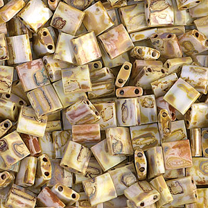 Tila Bead 5mm Picasso Canary Yellow Matte