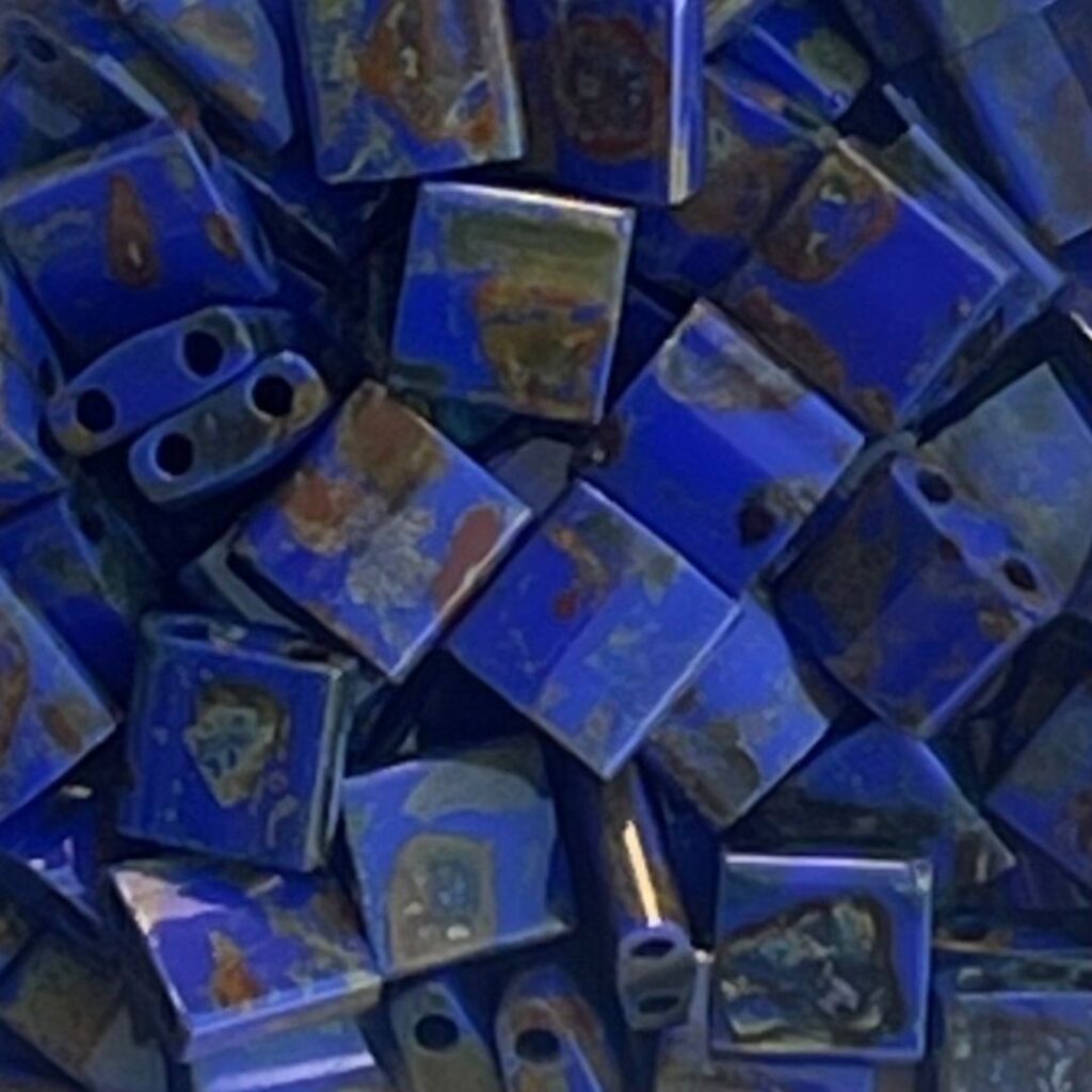 Tila Bead 5mm Picasso Cobalt