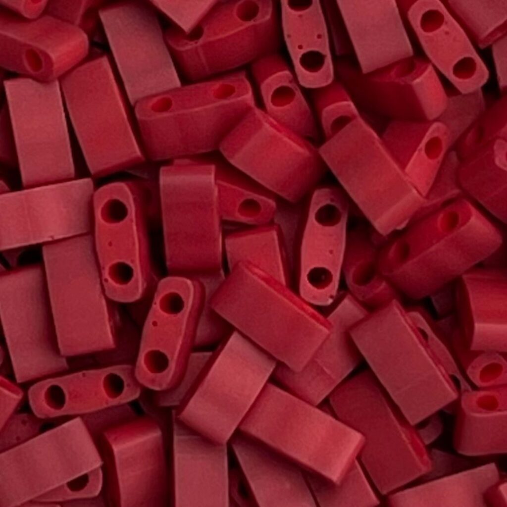 Half Tila Matte Metallic Brick Red