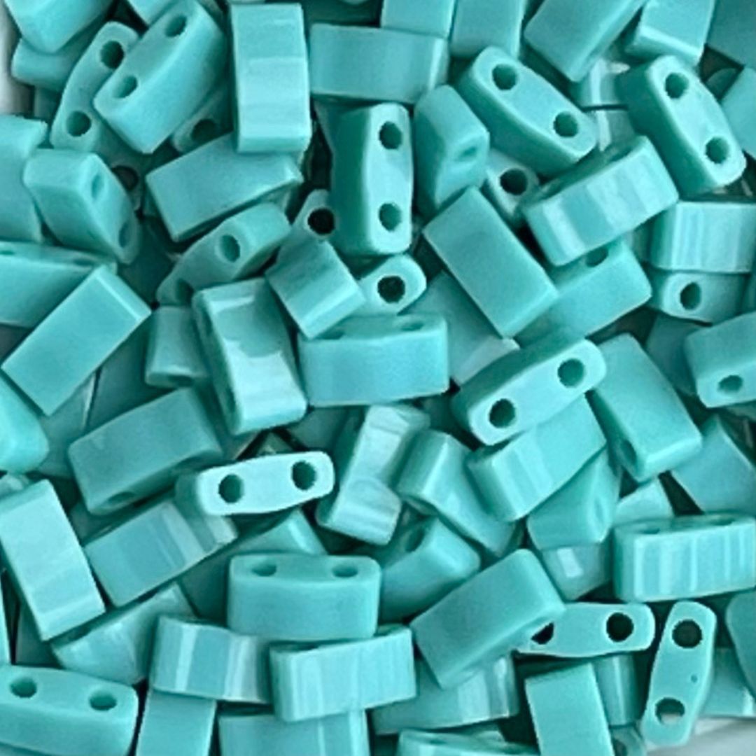 Half Tila Opaque Turquoise Green - Image 1