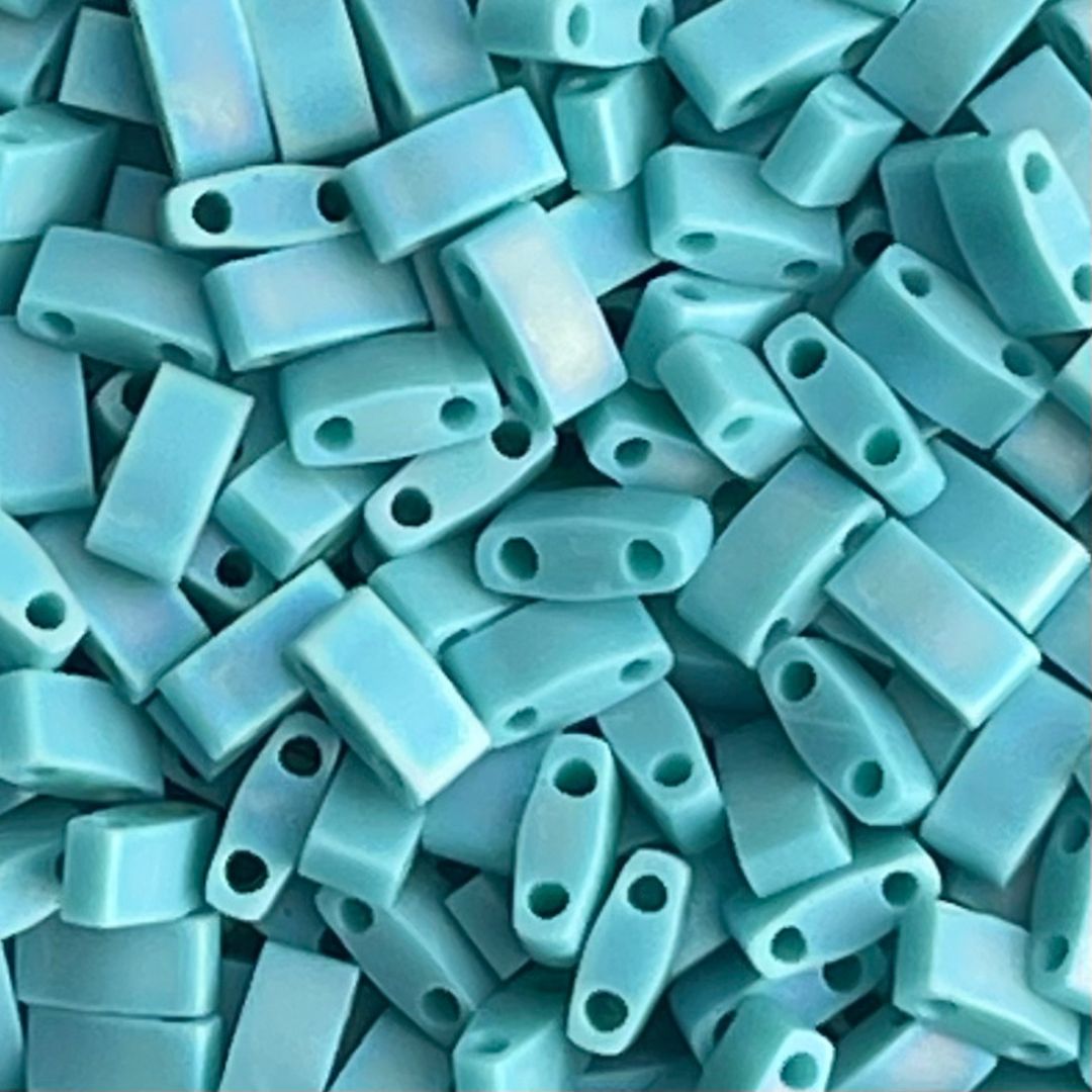 Half Tila Matte Opaque Turquoise Green AB - Image 1
