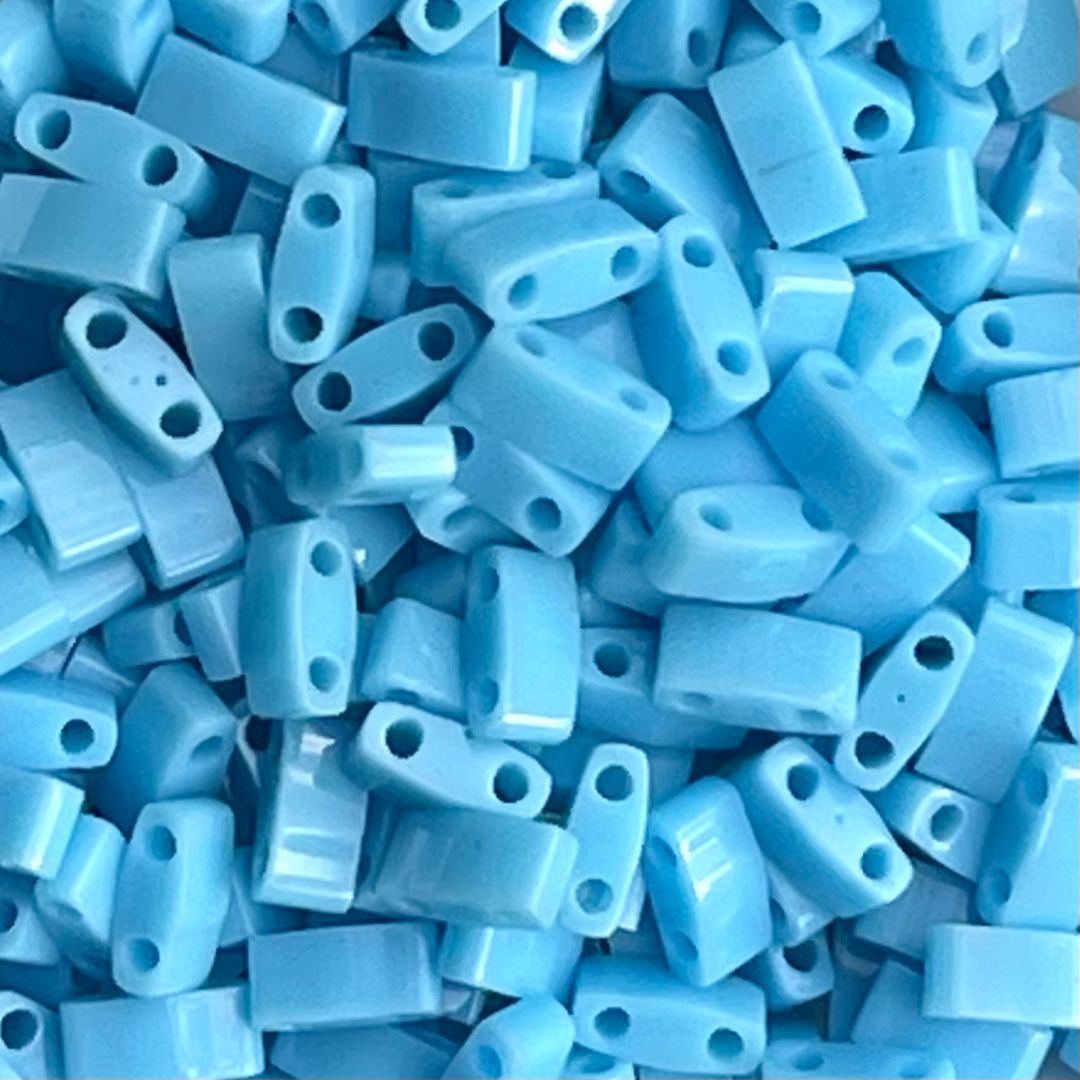Half Tila Opaque Turquoise Blue - Image 1