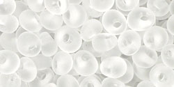 Magatama 3mm Transparent Frosted Crystal x 10 grs