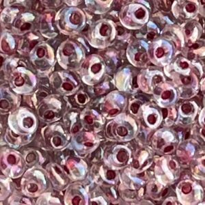 Toho Magatama Inside-Color Rainbow Crystal/Strawberry-Lined