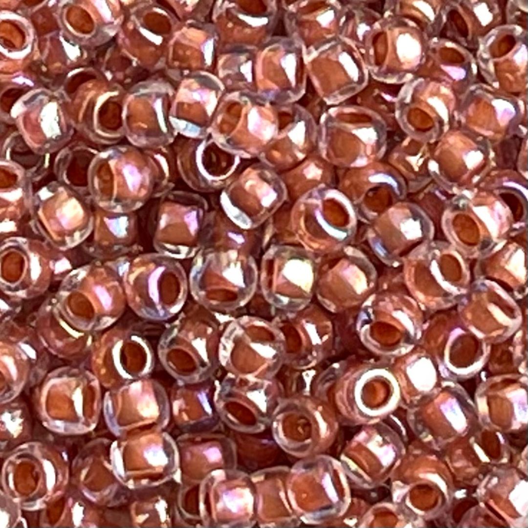 Round #8 Inside Color Rainbow Crystal Lt Mauve Lined - Image 1