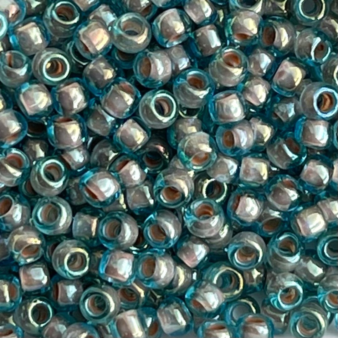 Round #8 Inside Color Rainbow Aqua Brick Lined - Image 1