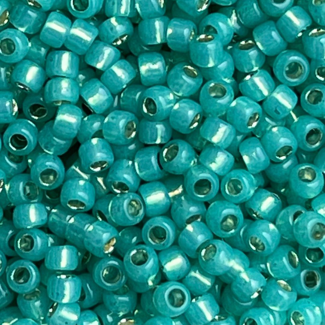 Round #8  SilverLined Milky Teal - Image 1