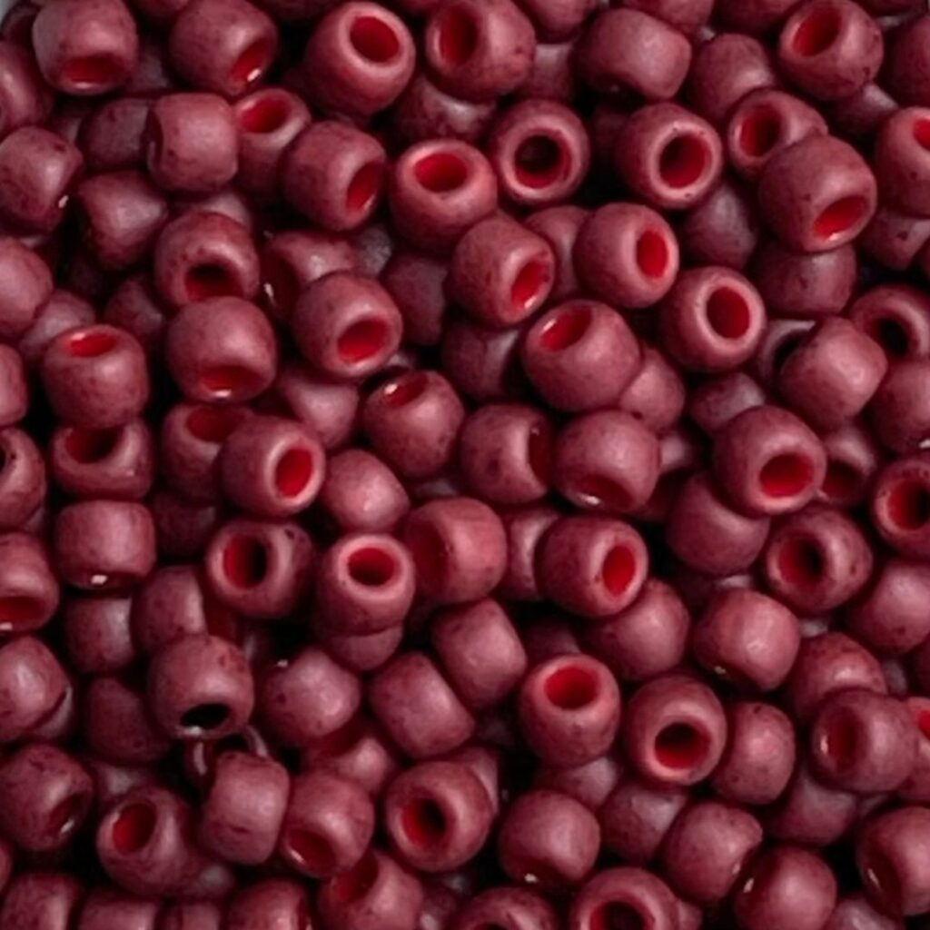 Round #8 Semi Glazed Dk Red