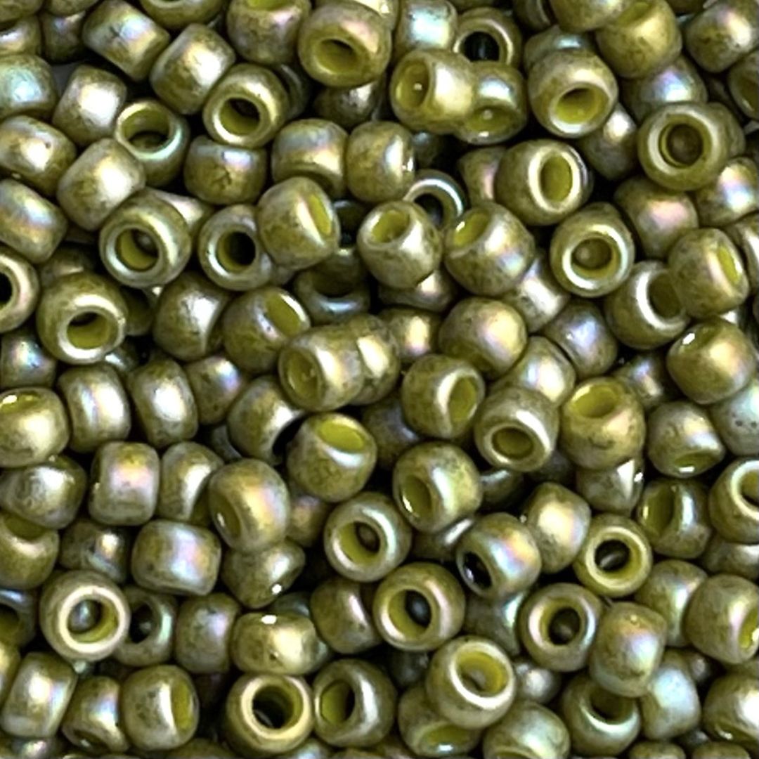 Round #8 Semi Glazed Rainbow Olive - Image 1