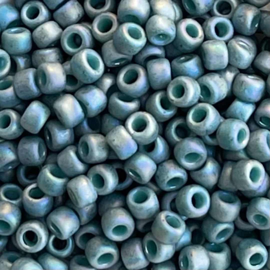 Round #8 Semi Glazed Rainbow Rainbow Turquoise - Image 1