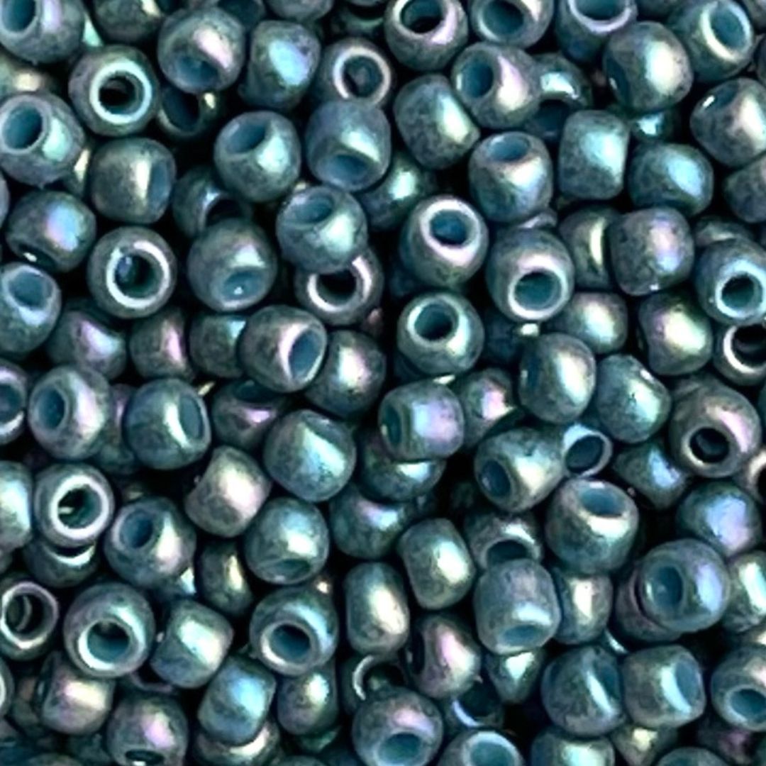 Round #8 Semi Glazed Rainbow Blue Turquoise - Image 1