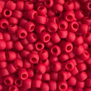 Round #8 Opaque-Frosted Pepper Red x 10 grs