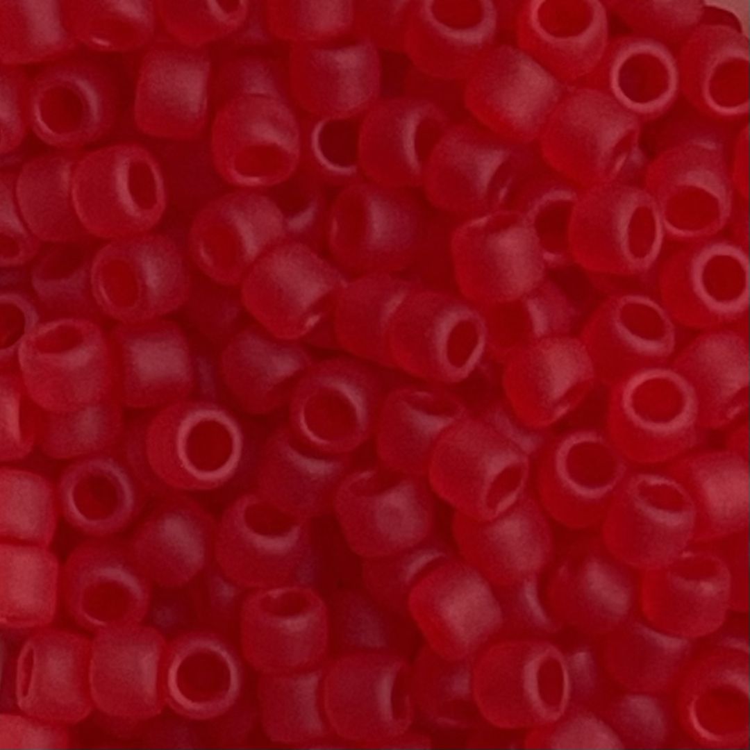 Round #8 Transparent Frosted Siam Ruby - Image 1