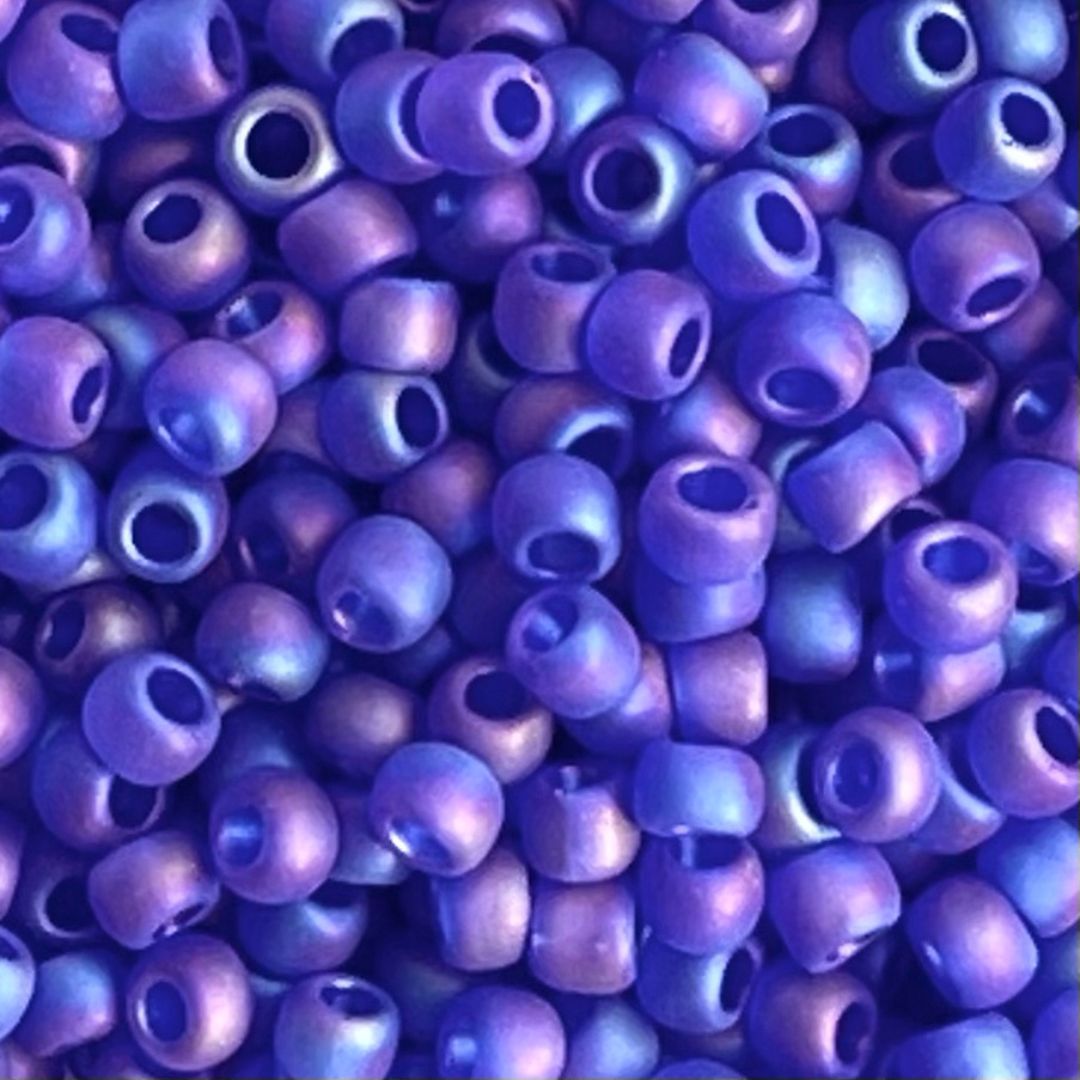 Round #8 Transparent Rainbow Frosted DK Sapphire - Image 1