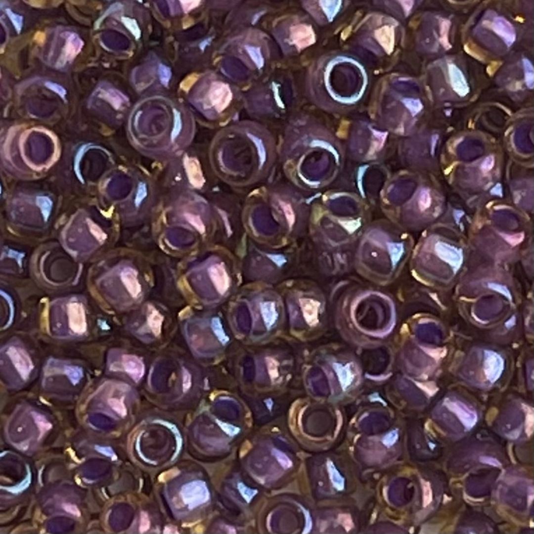Round #8 Inside-Color Lt Topaz - Opaque Purple Lined - Image 1