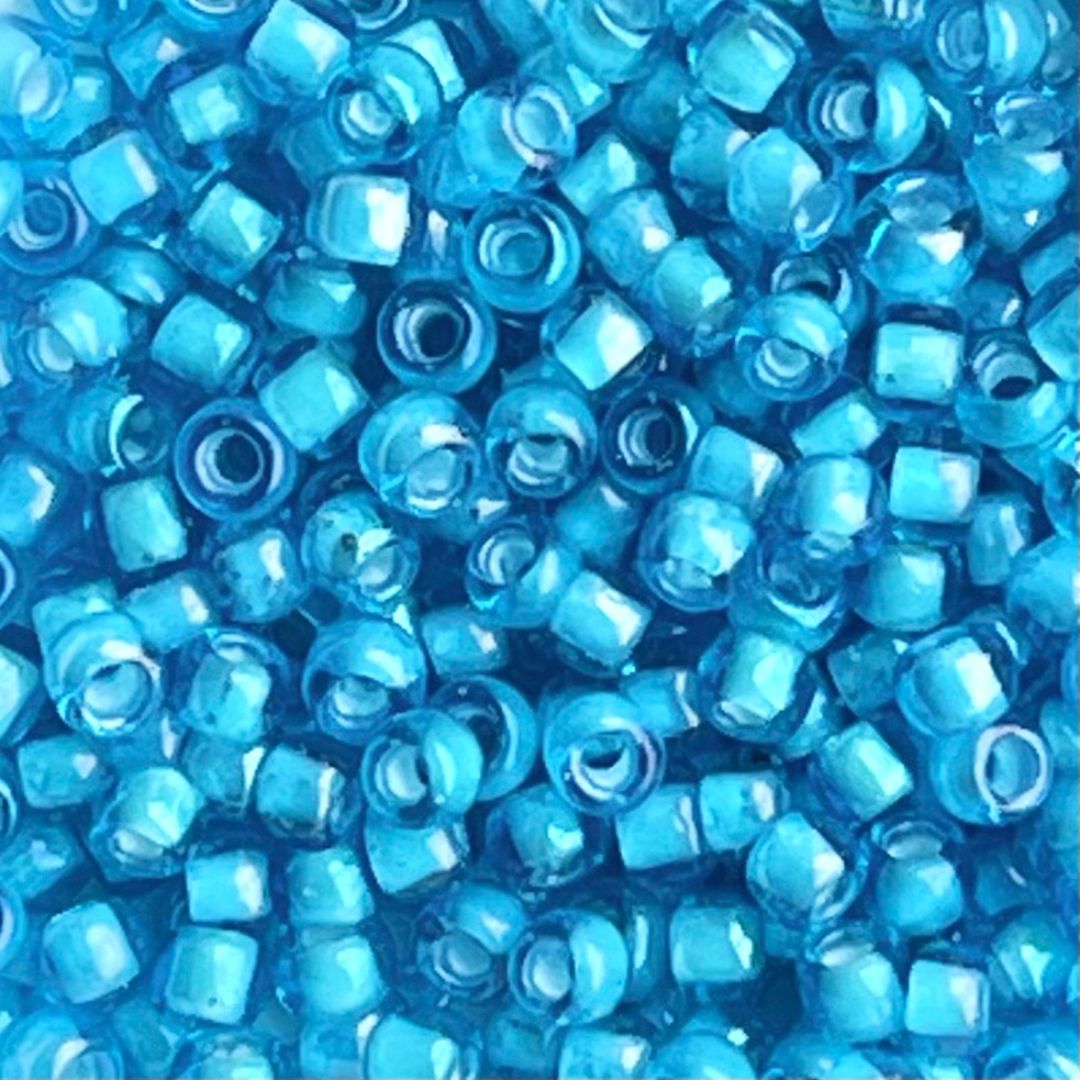 Round #8 Inside Color Aqua White Lined - Image 1