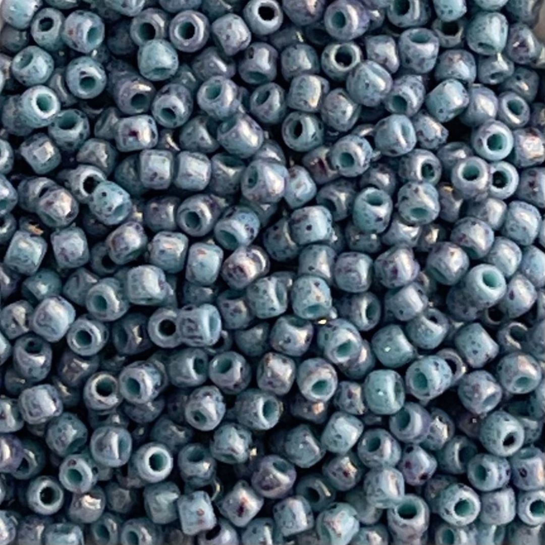Round #11 Marbled Opaque Turquoise/Amethyst - Image 1