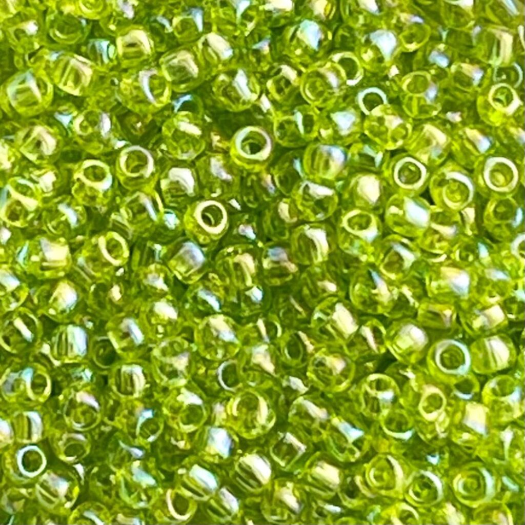 Round #11 Transparent Rainbow Lime Green