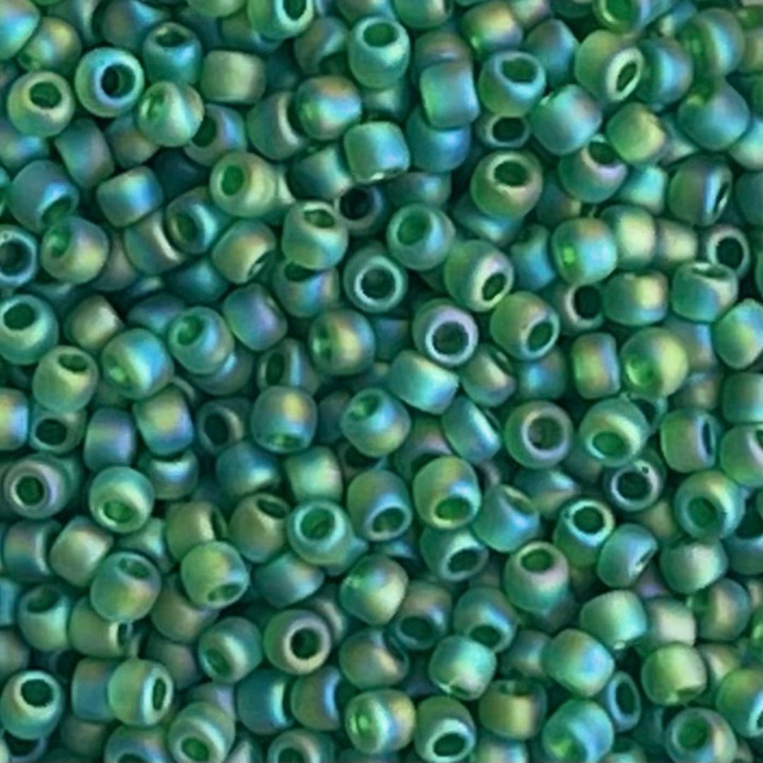 Round #11 Transparent - Rainbow  Frosted Grass Green x 10 grs - Image 1