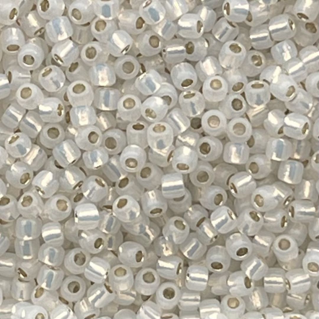 Round #11 Silver Lined Milky White - Image 1