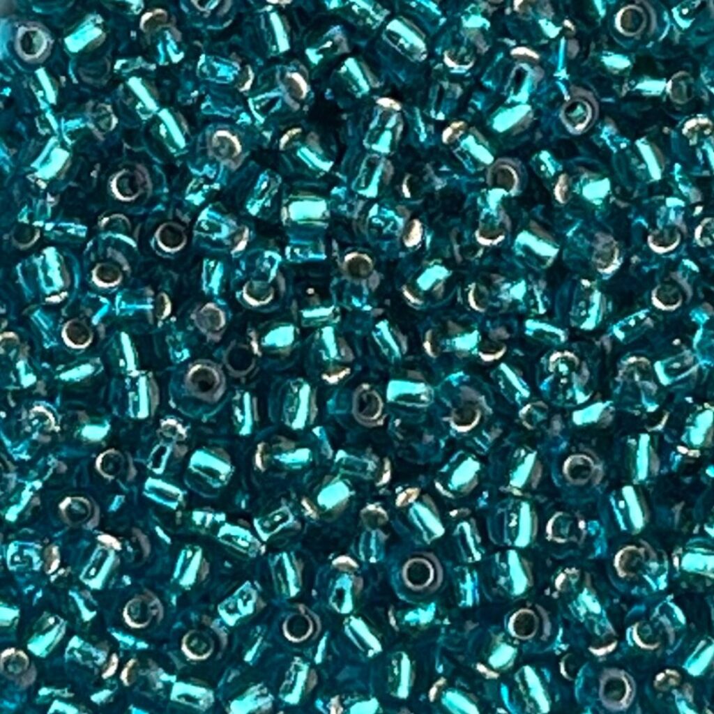 Round #11 Silver-Lined Aqua Teal