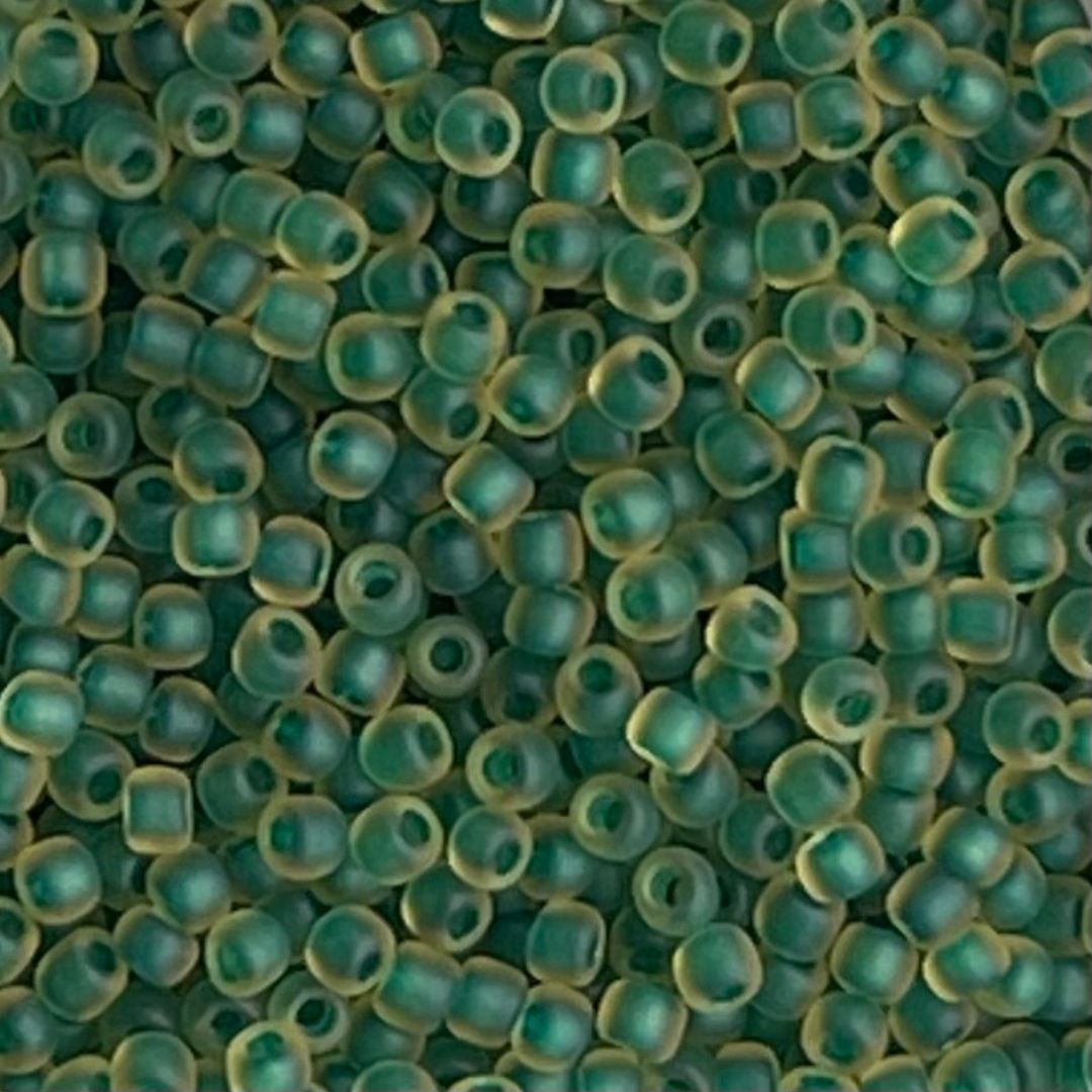 Round #11 Inside-Color Rainbow Frosted Jonquil Emerald Lined - Image 1