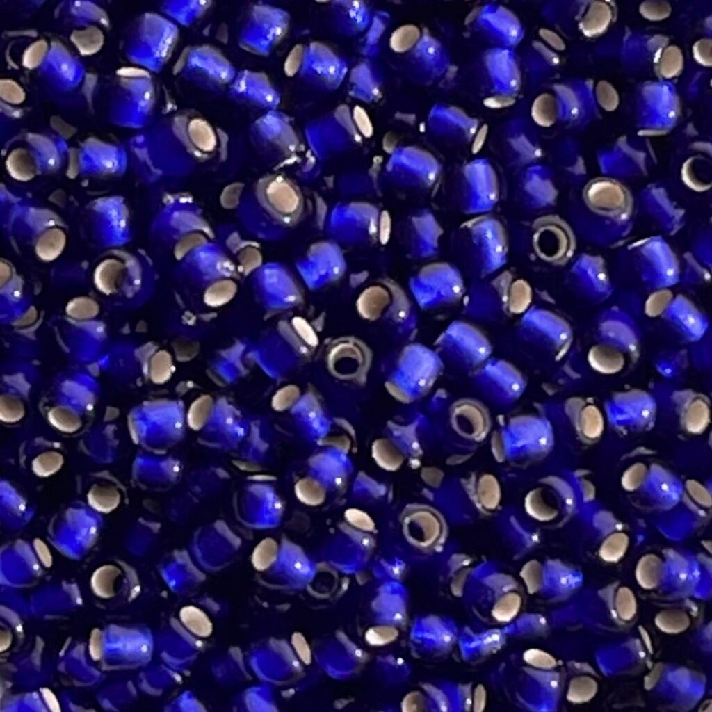 Round #11 Silver Lined Frosted Cobalt