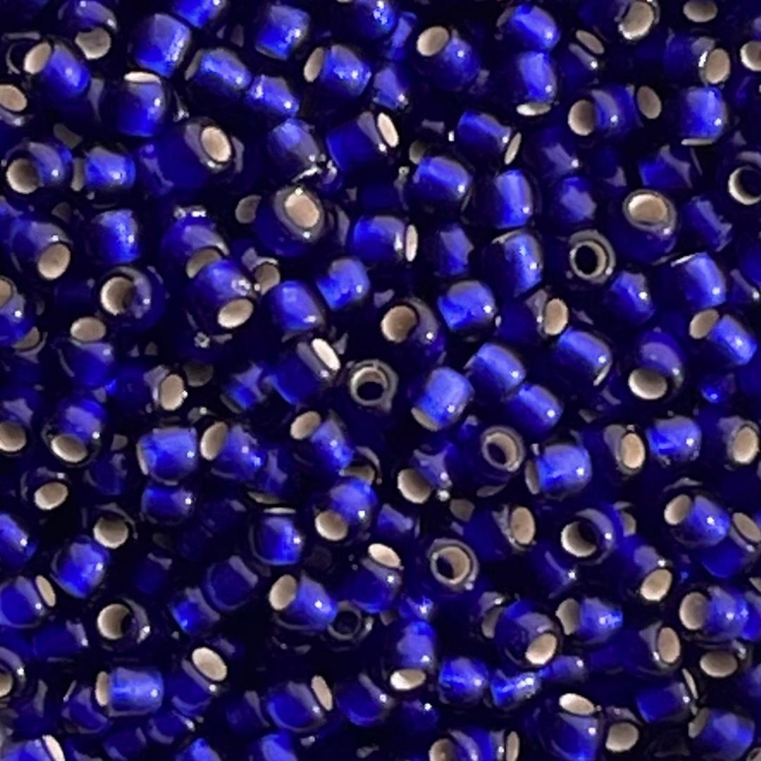 Round #11 Silver Lined Frosted Cobalt - Image 1