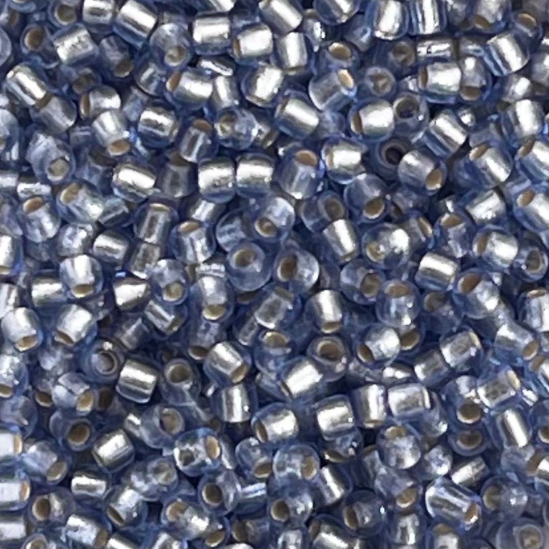 Round #11 Silver-Lined Frosted Lt Sapphire - Image 1