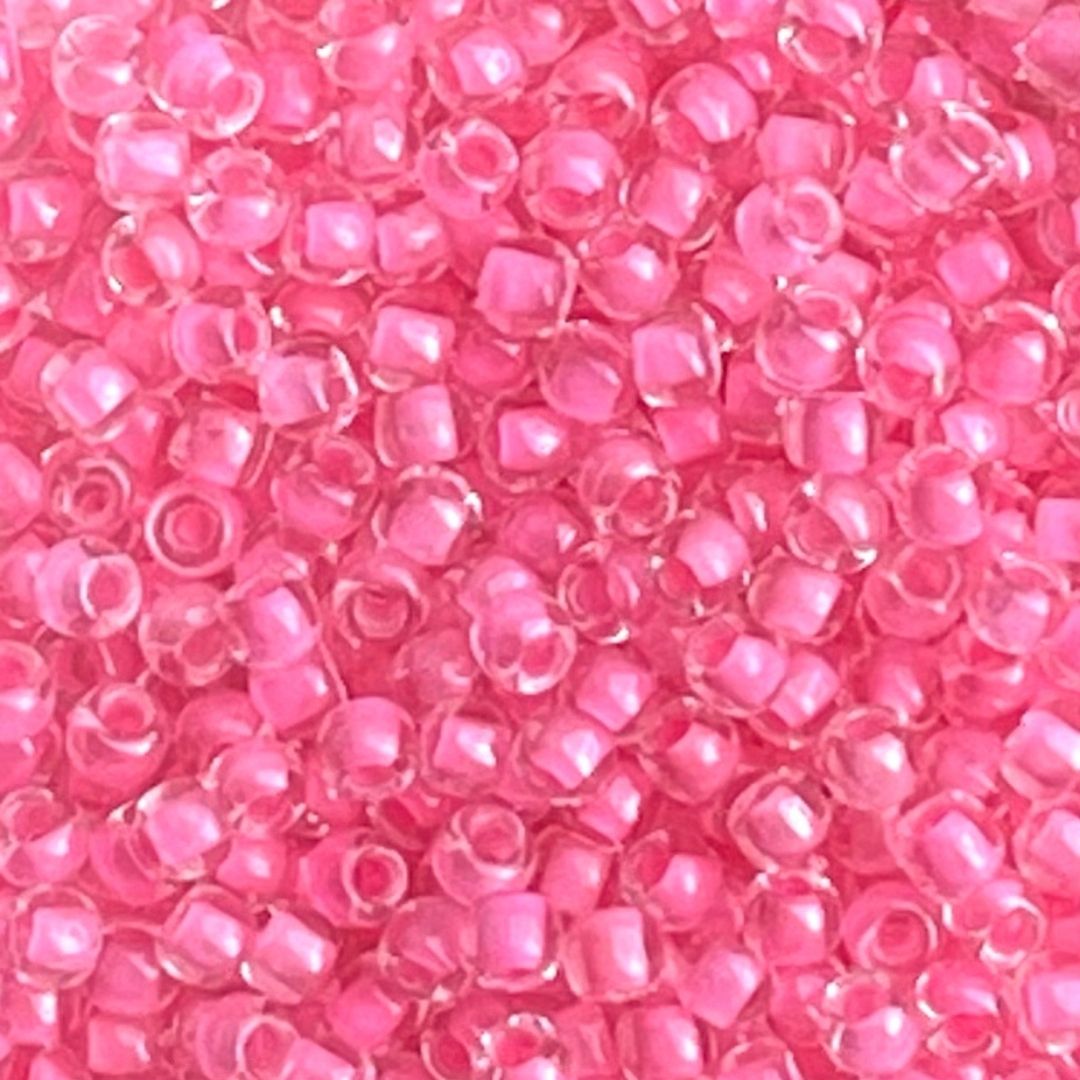 Round #11 Inside-Color Crystal/Carnation-Lined x 10 grs - Image 1