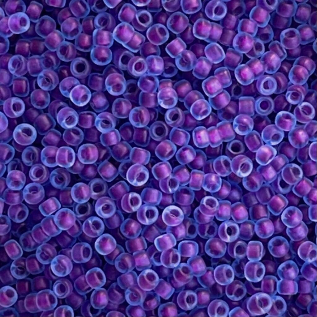 Round #15 Inside-Color Frosted Aqua/Purple-Lined