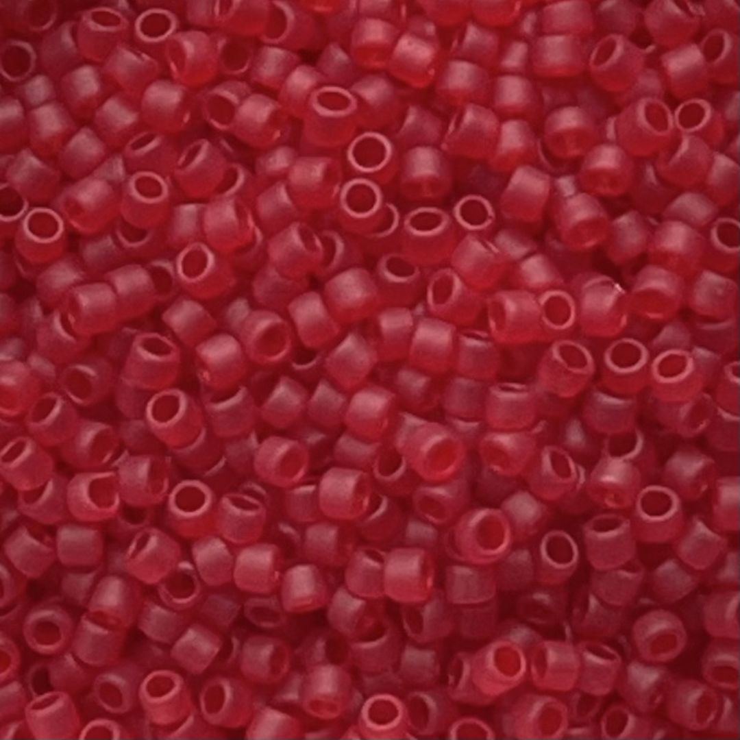 Round #15 Transparent Frosted Ruby - Image 1