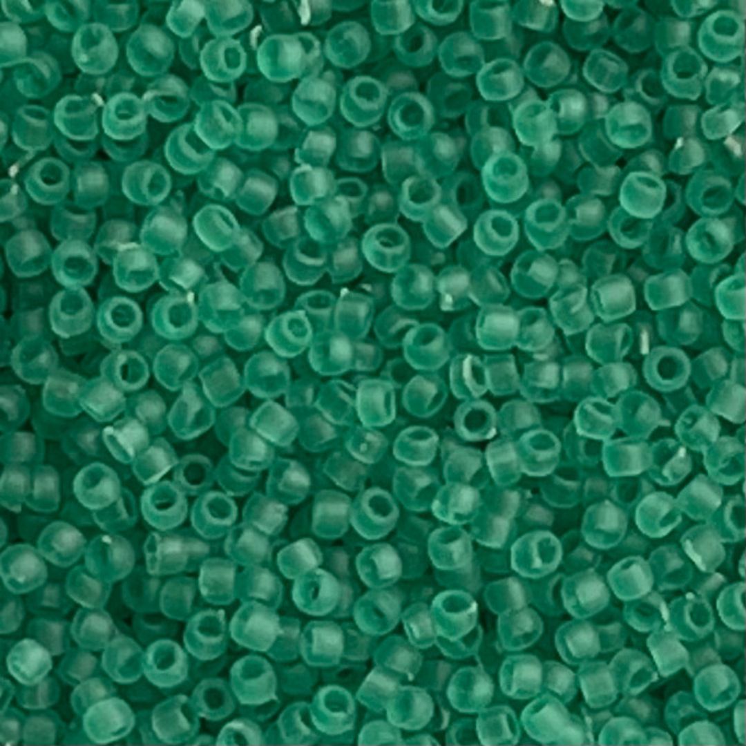 Round #15 Transparent Frosted Dk Peridot - Image 1