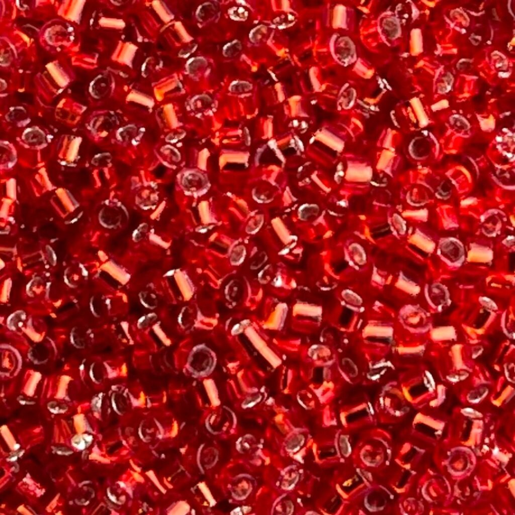Transparent SilverLined Siam Ruby