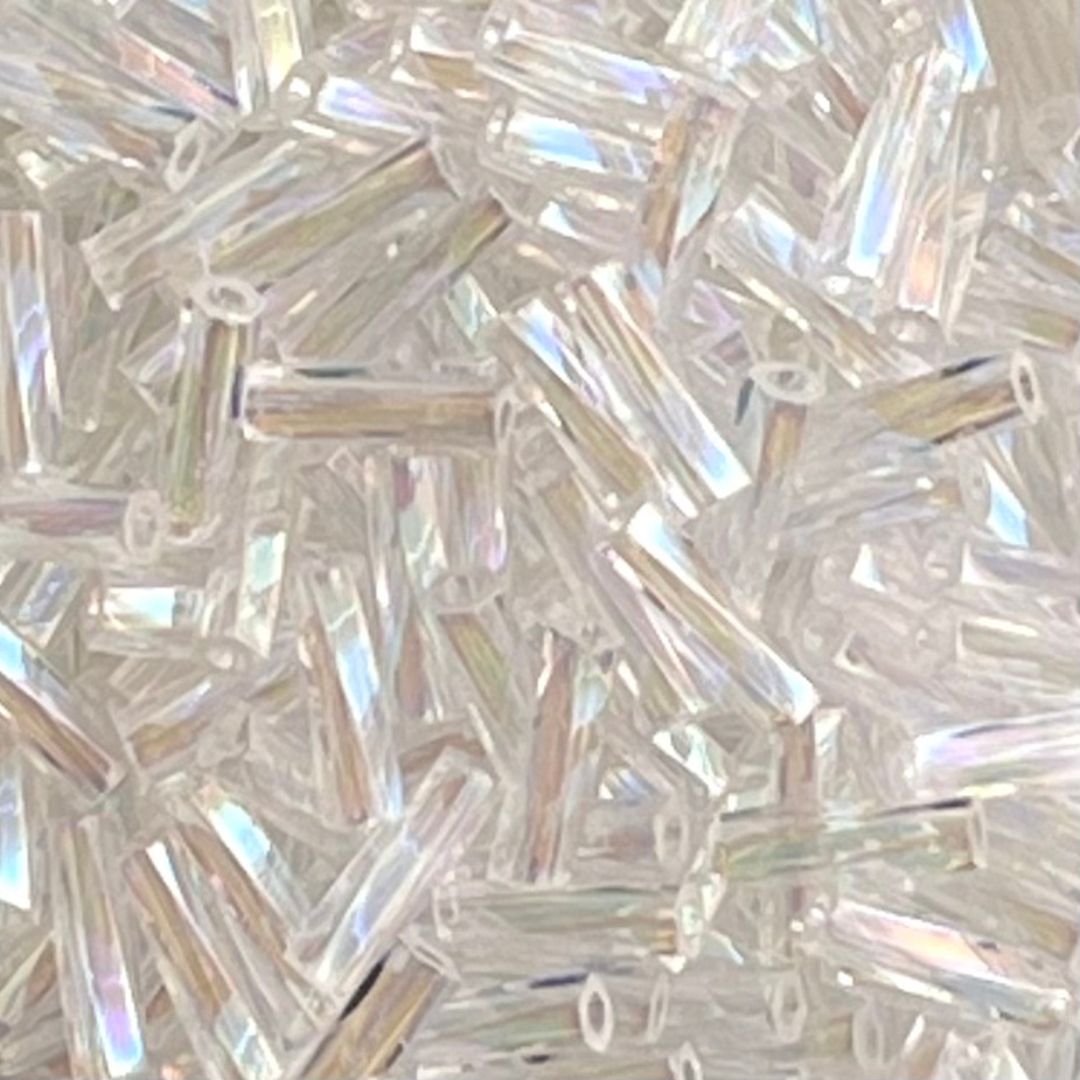 Twisted Bugle 6mm Crystal AB - Image 1