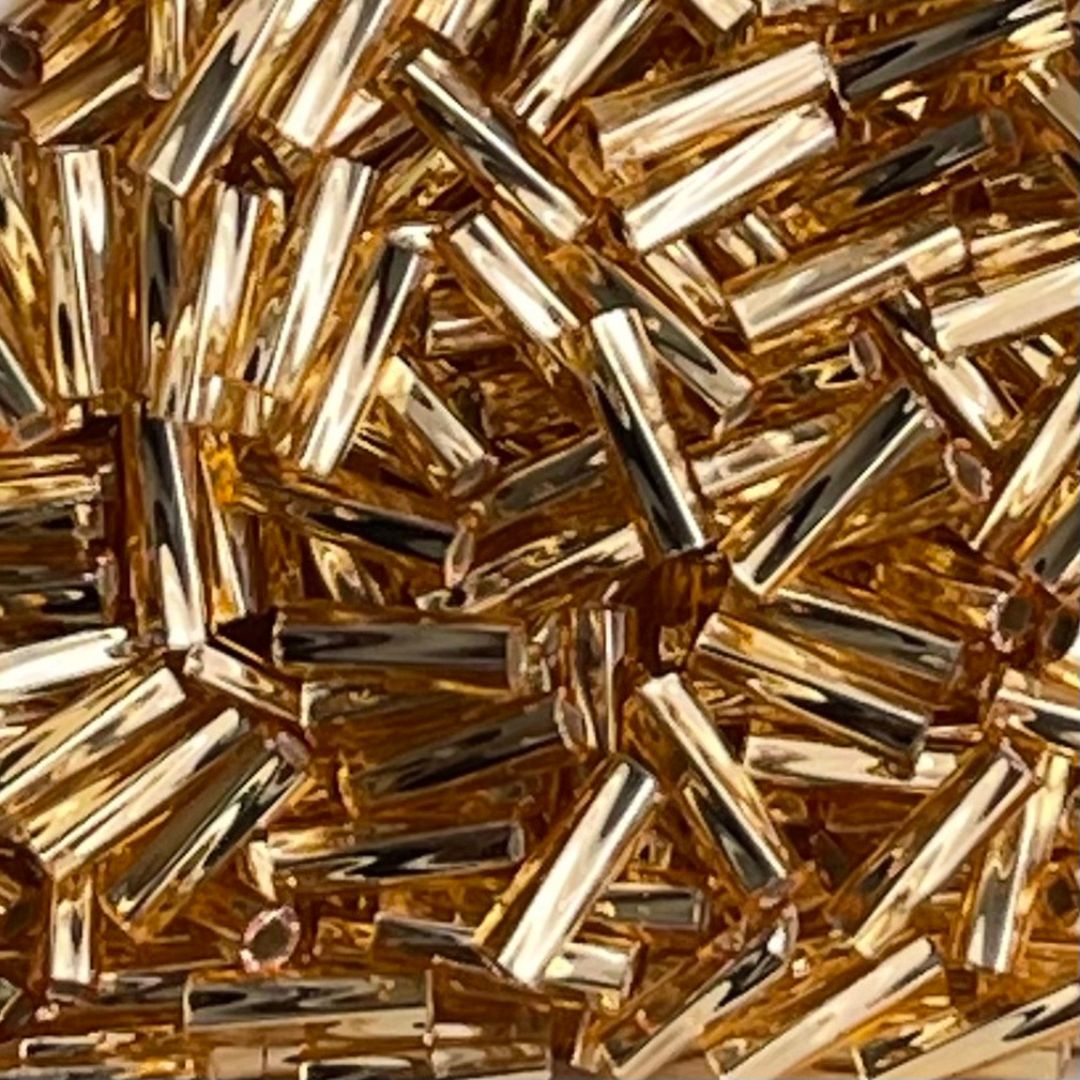 Twisted Bugle 6mm SilverLined Gold - Image 1