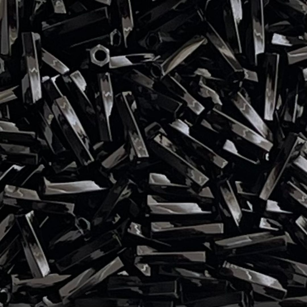 Twisted Bugle 6mm Opaque Black - Image 1