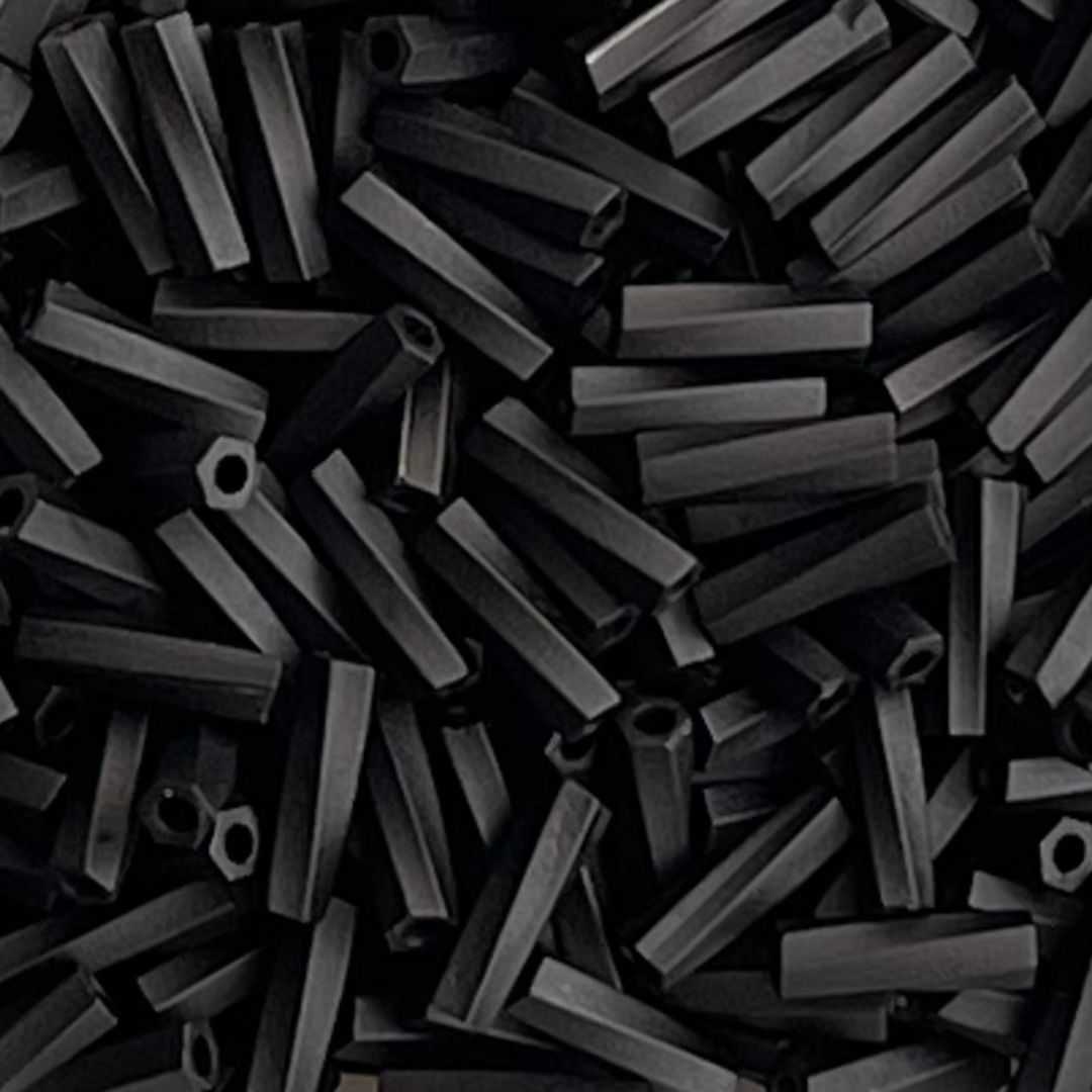 Twisted Bugle 6mm Matte Opaque Black - Image 1