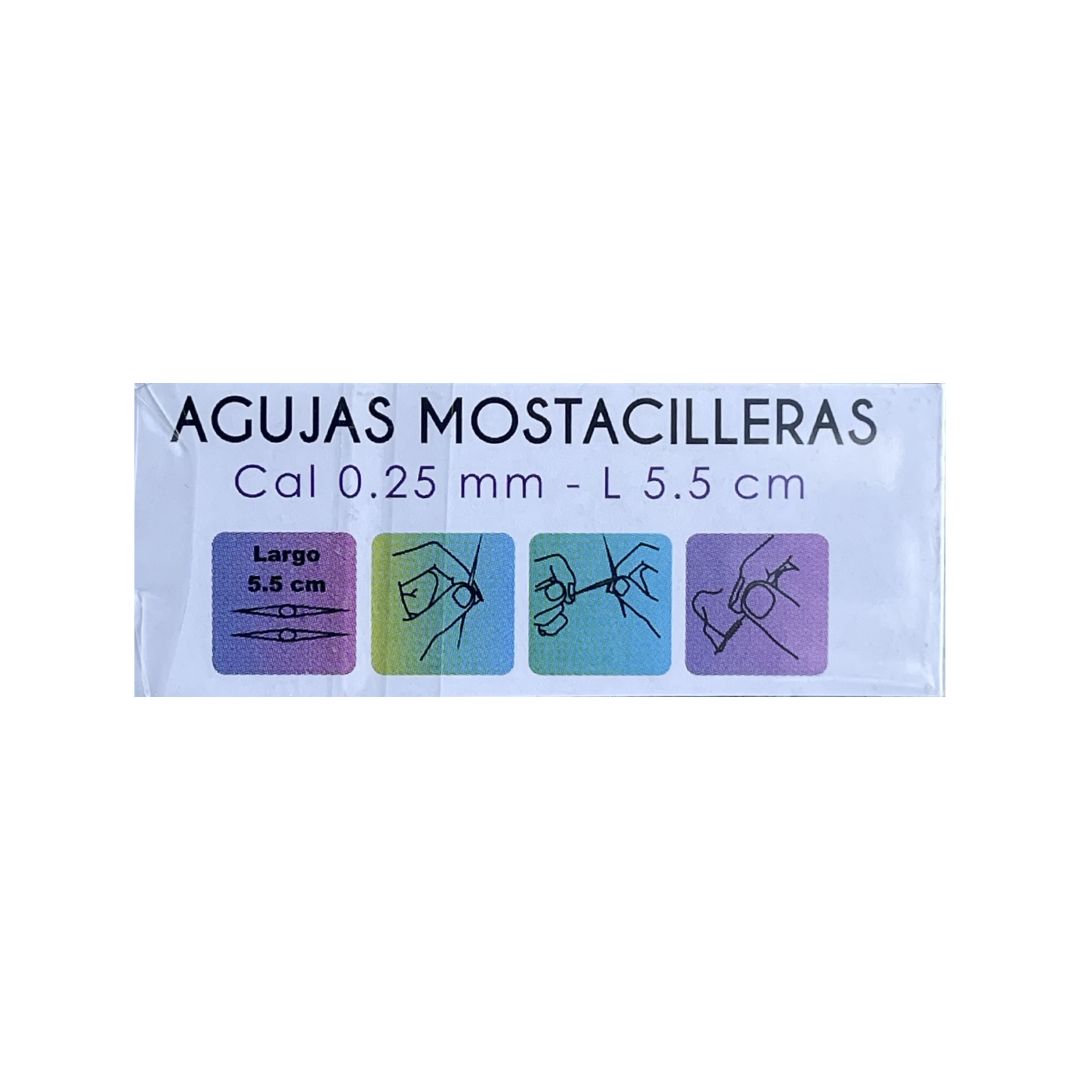 Aguja Mostacillera Mini Ojo Largo – Paño x 3 - Image 1