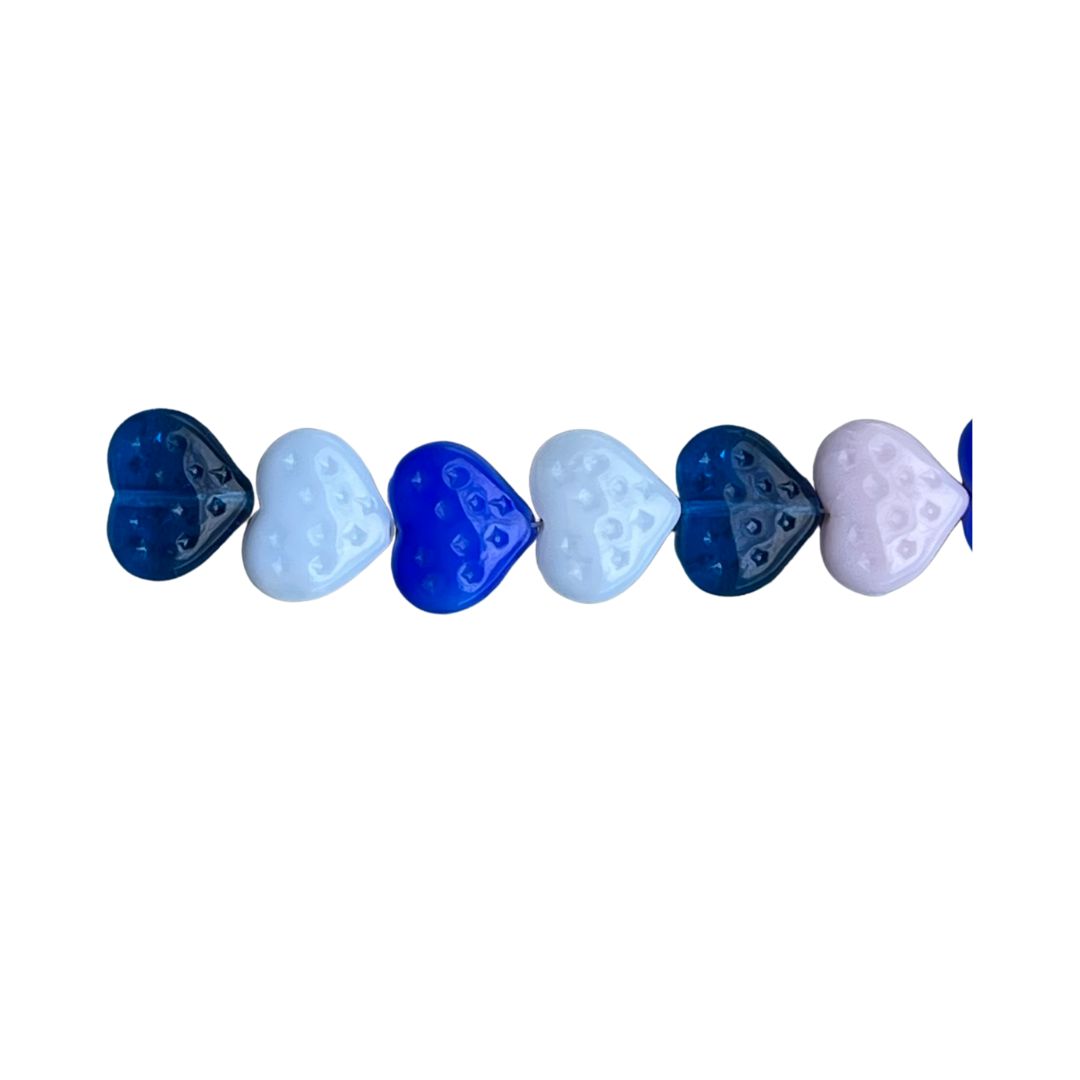 Mix Hearts 14x12mm 25bds/str - Image 1