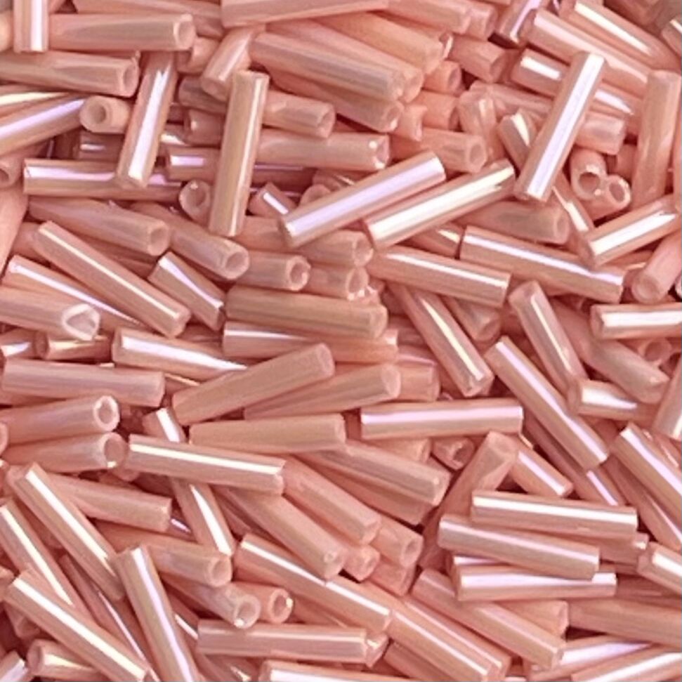 Slender Bugle #2 (6mm) Semi Matte Opaque Salmon